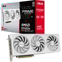 ASUS PRIME Radeon RX 9070 XT OC WHITE grafische kaart Wit, 3x DisplayPort, 1x HDMI 2.1, RDNA4