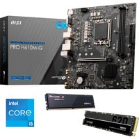 ALTERNATE Upgrade Kit PRO H610M-G + Core i5-12400F + 16 GB + 512 GB SSD Moederbord, CPU, Geheugen, SSD