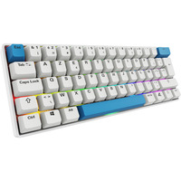Sharkoon SKILLER SGK50 S4 Gen2 PBT, gaming toetsenbord Wit, BE Lay-out, Gateron G Pro 3.0 Yellow, RGB leds, Hot-swappable, 60%