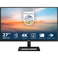 Philips 27E1N1900AE/00 27" 4K Ultra HD monitor Zwart, 2x HDMI, 1x USB-C, 2x USB-A
