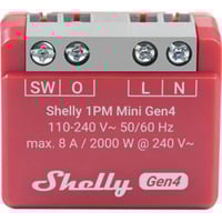 Shelly 1PM Mini Gen4 relais Rood