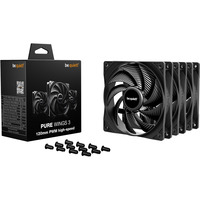 be quiet! Pure Wings 3 high-speed case fans Zwart, 3 stuks, 120 x 120 x 25 mm, PWM