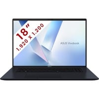 ASUS Vivobook 18 (M1807HA-S8022W) 18.4"  laptop Donkerblauw | Ryzen 7 260 | Radeon Graphics | 32 GB | 1 TB SSD