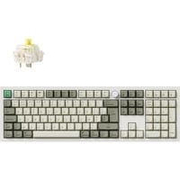 Keychron Q6 Max-P4Z QMK RGB mechanisch toetsenbord Wit, BE lay-out (AZERTY), Gateron Jupiter Banana, 100%, Hot-swappable, Bluetooth, 2.4GHz