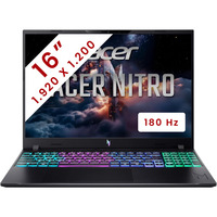 Acer Nitro V 16 AI (ANV16-A71-R9XQ) 16"  Copilot+ gaming laptop Zwart | Ryzen AI 7 450 | RTX 5070 | 16 GB | 512 GB SSD | 180 Hz