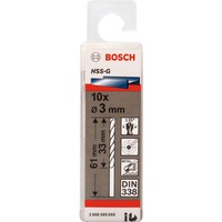 Bosch HSS-G metaalboor, Ø 3 mm boren 10 stuks, 61 mm