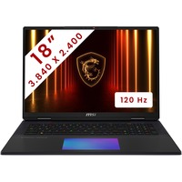 MSI Titan 18 HX AI (A2XWJG-235BE) 18" gaming laptop Zwart | Core Ultra 9 285HX | RTX 5090 | 96 GB | 2 TB + 2 TB SSD