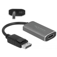 DeLOCK DisplayPort 1.4 > HDMI adapter Zwart/grijs, 0,2 meterr, 8K, HDR-functie