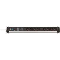 Brennenstuhl Premium-Protect-Line 8-voudige stekkerdoos Zwart/zilver, 8x stekker