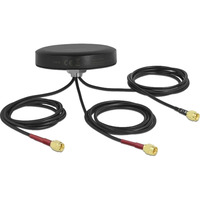 DeLOCK LTE MIMO Dualband WLAN Antenne Zwart
