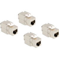 DeLOCK RJ45 jack > LSA Cat.6A STP keystone module 4 stuks