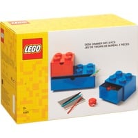 Room Copenhagen LEGO Desk Drawer Set opbergdoos Rood/blauw