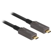 DeLOCK Actieve optische USB-C kabel Zwart, 5 meter, 4K