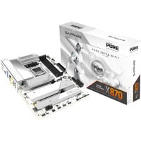 SAPPHIRE PURE X870A WIFI 7 socket AM5 moederbord Wit, RAID, 5 Gb-LAN, Wi-Fi 7, BT 5.4, Sound, ATX