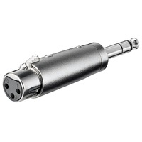 goobay XLR adapter/koppeling XLR socket  > 6.35 mm jack plug Zilver