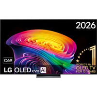 LG OLED evo AI C6 (OLED65C69LB) 65" 4K Ultra HD tv Zwart, 4x HDMI, 2x USB, Optisch, Bluetooth, LAN, WLAN, CI+, HDR10, Dolby Vision