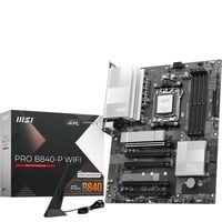 MSI PRO B840-P WIFI socket AM5 moederbord Zwart/zilver, RAID, 2.5 Gb-LAN, Wi-Fi 7, BT, Sound, ATX