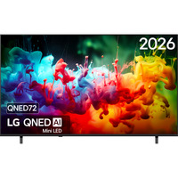 LG QNED72 AI (75QNED72B6A) 75" 4K Ultra HD tv Zwart, 3x HDMI, USB, Optisch, Bluetooth, LAN, WLAN, CI+, HDR10, Dolby Vision
