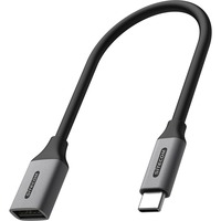 Sitecom USB-C naar USB-A adapter met kabel Zwart, 0,15 meter