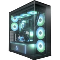 ARCTIC Xtender VG midi tower behuizing Zwart | 2x USB-A | 1x USB-C | RGB | Tempered Glass