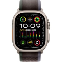 Apple Watch Ultra 2 smartwatch Olijfgroen, Titanium, 49 mm, Trail-bandje (M/L), GPS + Cellular
