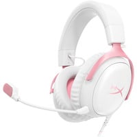HyperX Cloud III over-ear gaming headset Wit/roze, Pc, PS5, PS4, Xbox Series X|S, Xbox One, Nintendo Switch