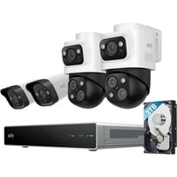 Eufy PoE NVR Security System S4 beveiligingscamera Wit, 2x bullet PTZ cameras + 2x bullet cameras