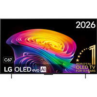LG OLED evo AI C6 (OLED42C67LA) 42" Ultra HD OLED-tv Zwart, 4x HDMI, 2x USB, Optisch, Bluetooth, LAN, WLAN, CI+, HDR10, Dolby Vision