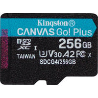 Kingston Canvas Go! Plus microSDXC 256 GB geheugenkaart Zwart, Class 10, UHS-I U3, V30, A2