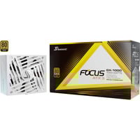 Seasonic FOCUS GX-1000 1000W ATX3.1 voeding Wit, 1x 12VHPWR, 3x PCIe, kabelmanagement