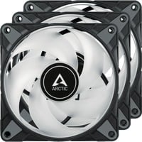 ARCTIC P12 PWM PST A-RGB case fans Zwart, 3 stuks, 120 x 120 x 25 mm