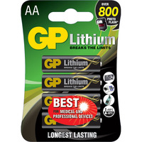 GP Batteries Primary Lithium 24LF batterij Zwart, 4 stuks