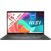 MSI Modern 15 (F1MXG-1036BE) 15.6"  laptop Grijs | Core 5 120U | Iris Xe Graphics | 16 GB | 512 GB SSD