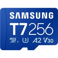 Samsung T7 microSD 256GB geheugenkaart Blauw, UHS-I U3, Class 10, V30