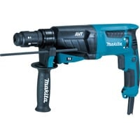 Makita 230 V Combihamer HR2631FTJ boorhamer Blauw/zwart, In Mbox, stofafzuigset