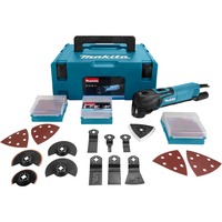 Makita 230 V Multitool TM3010CX2J multifunctioneel apparaat Blauw/zwart, Mbox, incl. accessoireset