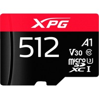 ADATA Gaming microSDXC 512 GB geheugenkaart Zwart/rood, UHS-I U3, Class 10, V30, A1