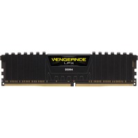 Corsair 8 GB DDR4-2400 (1x 8 GB) werkgeheugen Zwart, CMK8GX4M1A2400C16, Vengeance LPX, XMP