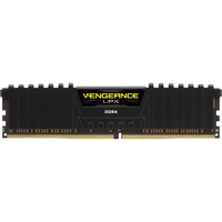 Corsair 8 GB DDR4-2400 werkgeheugen Zwart, CMK8GX4M1A2400C14, Vengeance LPX, XMP