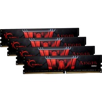 G.Skill 64 GB DDR4-3200 (4x 16 GB) Quad-Kit werkgeheugen F4-3200C16Q-64GIS, Aegis