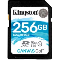 Kingston Canvas Go! SDHC 256 GB geheugenkaart Zwart, UHS-I U3, Class 10