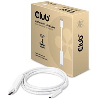 Club 3D Actieve USB-C naar HDMI 2.0 UHD kabel Wit, 1,8 meter