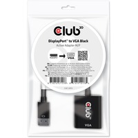 Club 3D DisplayPort 1.1 naar VGA actieve adapter Zwart