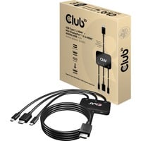 Club 3D HDMI naar USB-C + HDMI + Mini-DisplayPort adapter 2 meter, 4K