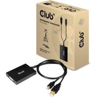 Club 3D Mini-DisplayPort 1.2 naar Dual Link DVI-D adapter Zwart, 0,6 meter