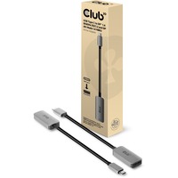 Club 3D USB-C naar DisplayPort 1.4 actieve adapter Grijs