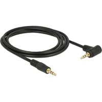 DeLOCK 3,5 mm naar 3,5 mm 90° kabel Zwart, 2 meter