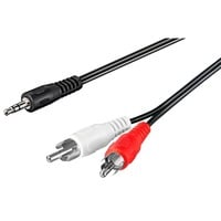 goobay 3,5 mm jack naar 2x stereo RCA (Tulp) kabel Zwart, 10 meter