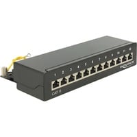 DeLOCK Desktop patchpaneel 12 Port Cat.6 Zwart