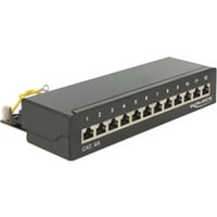 DeLOCK Desktop patchpaneel 12 Port Cat.6A Zwart